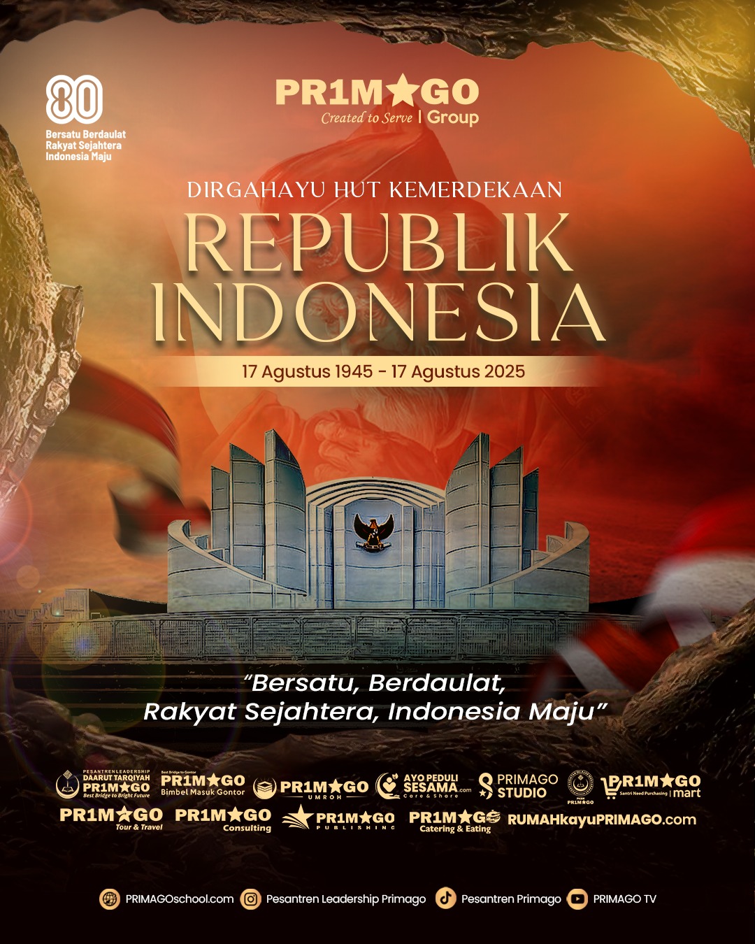 PKBM PRIMAGO - FLAYER KEMERDEKAAN HUT RI 80